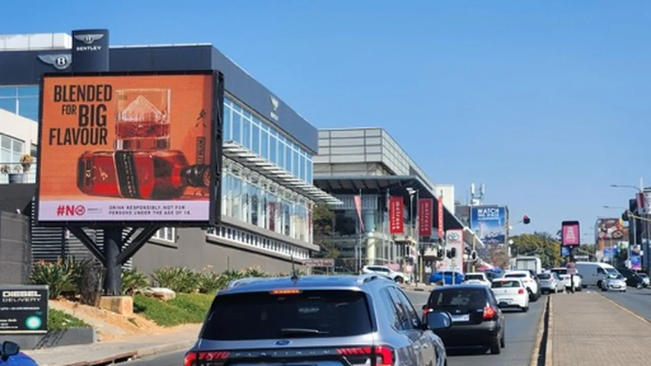 Digital billboard on Corlett Drive, Melrose North